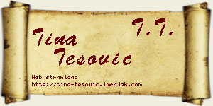 Tina Tešović vizit kartica